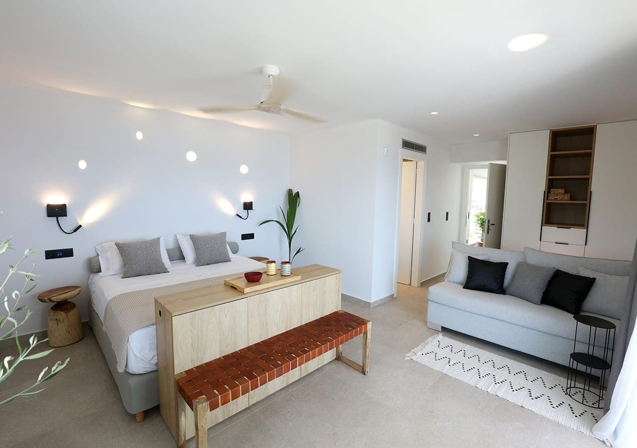 Villa Thea bedroom with sea view