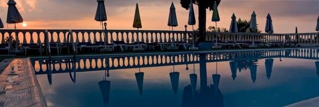 Pool at sunrice