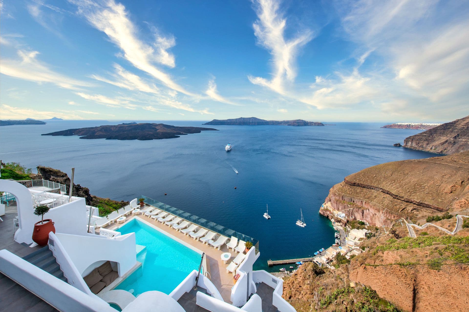 Panoramic view of Athina Luxury Suites