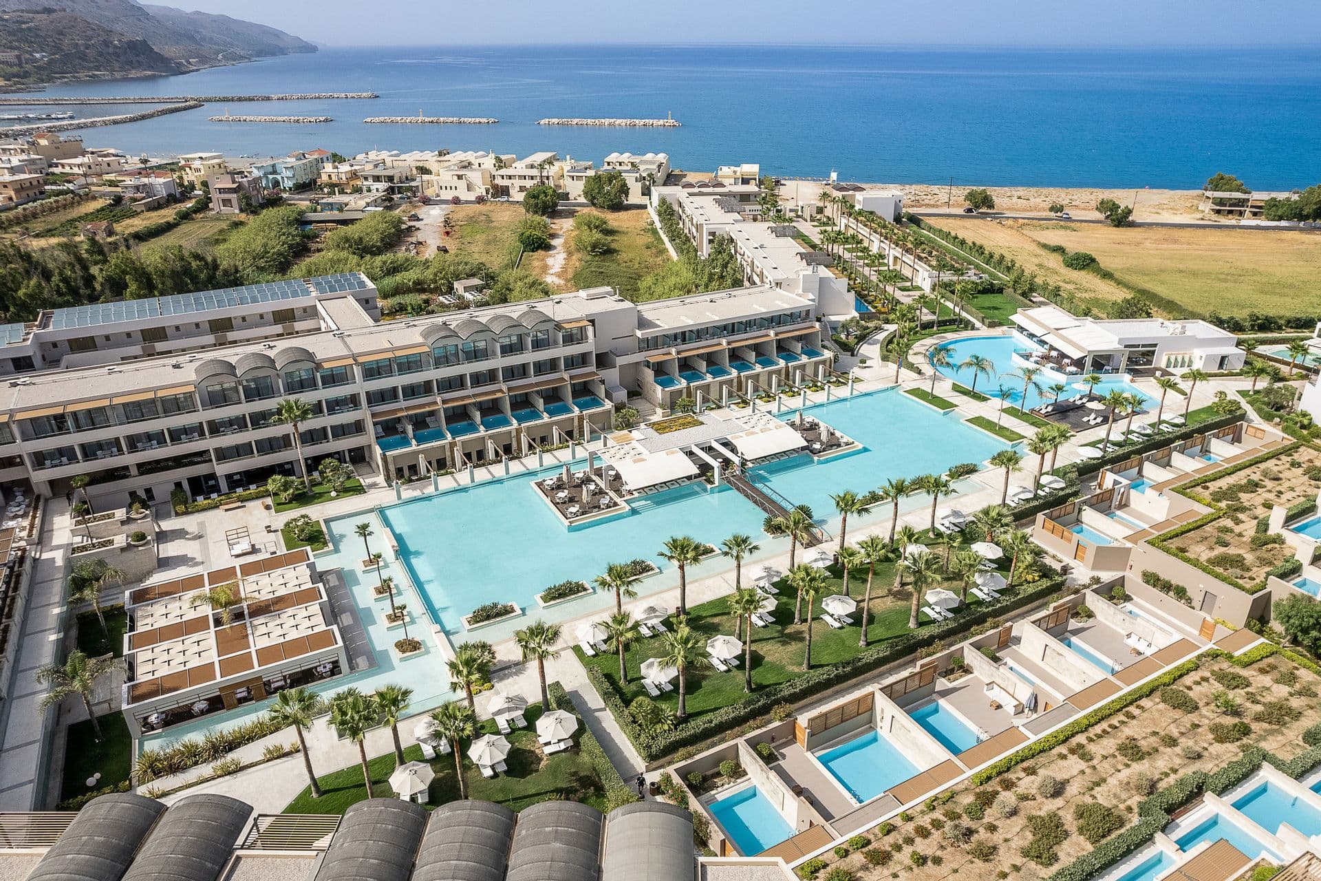 Panoramic view of Avra Imperial Hotel & Kolymvari beach