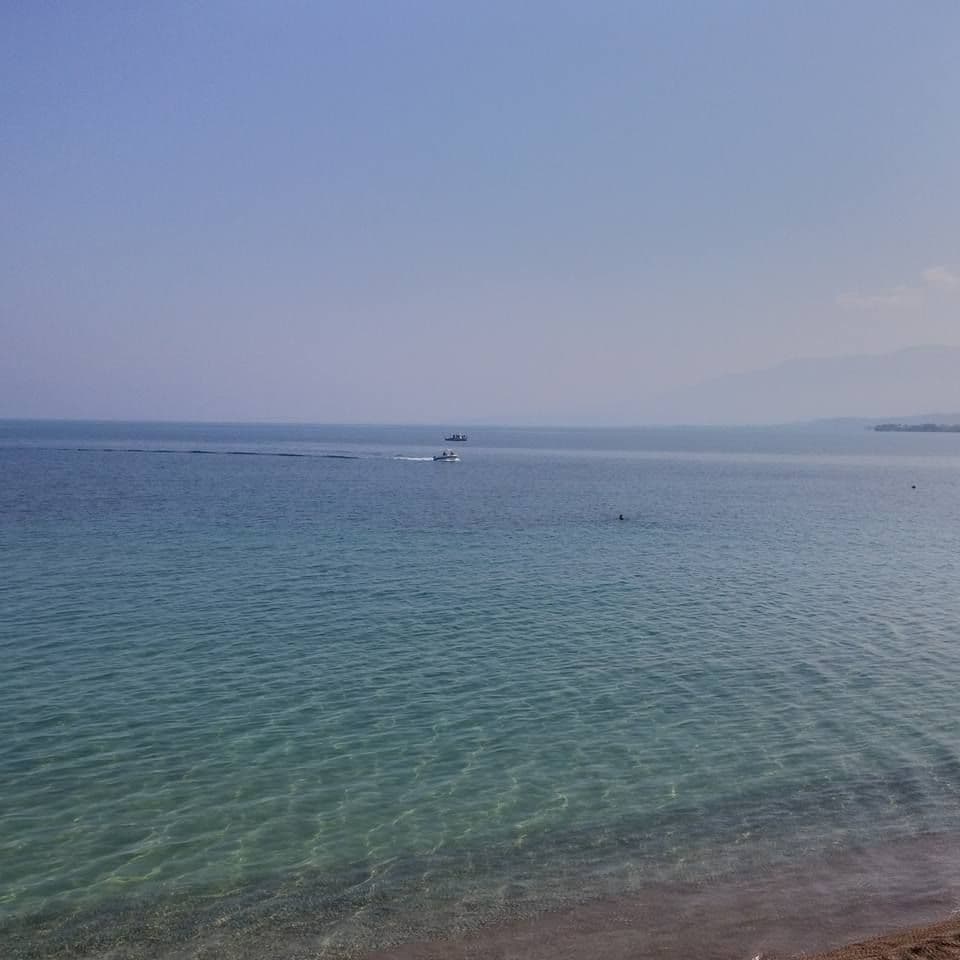 the sea from the restaurant