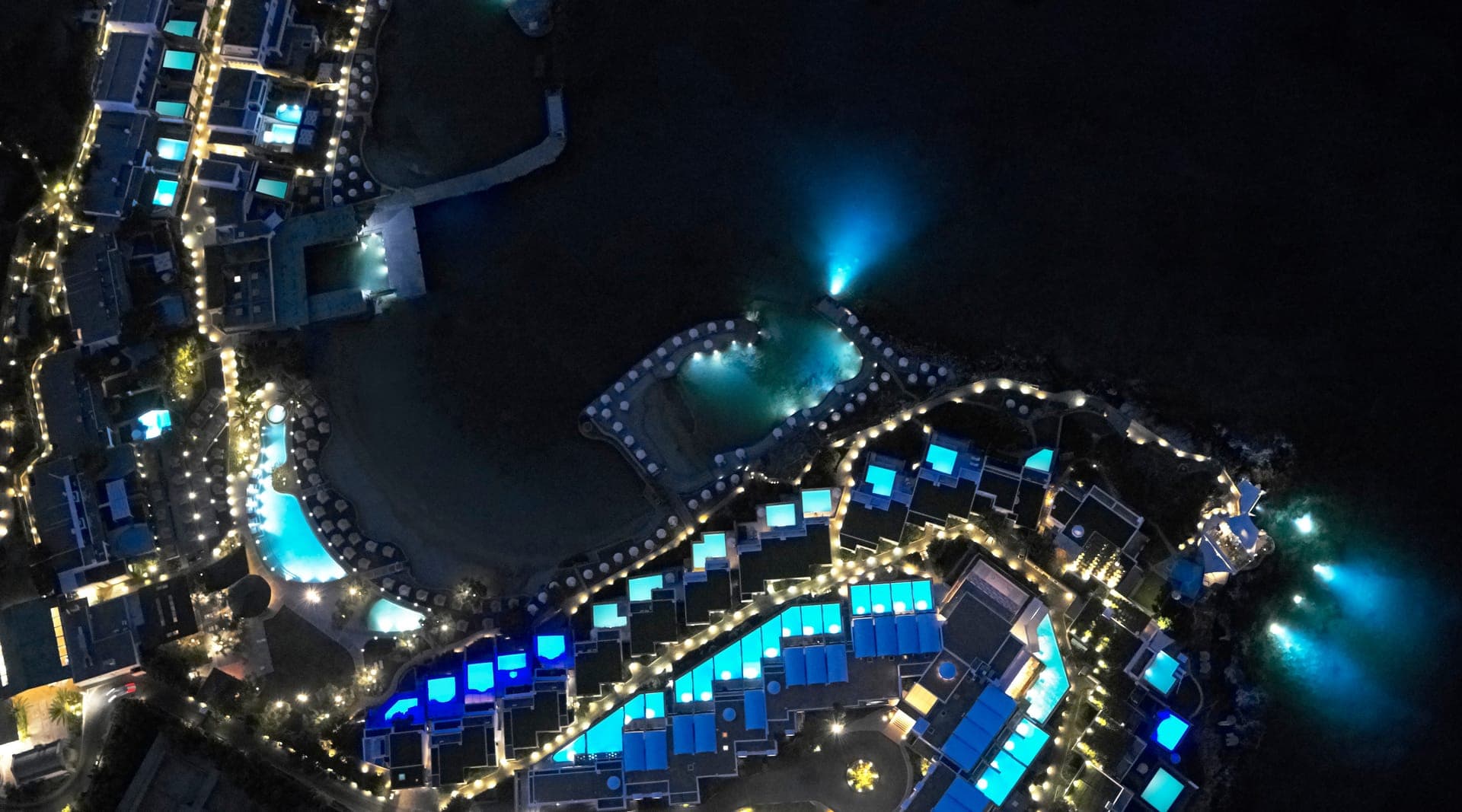Elounda Peninsula night view