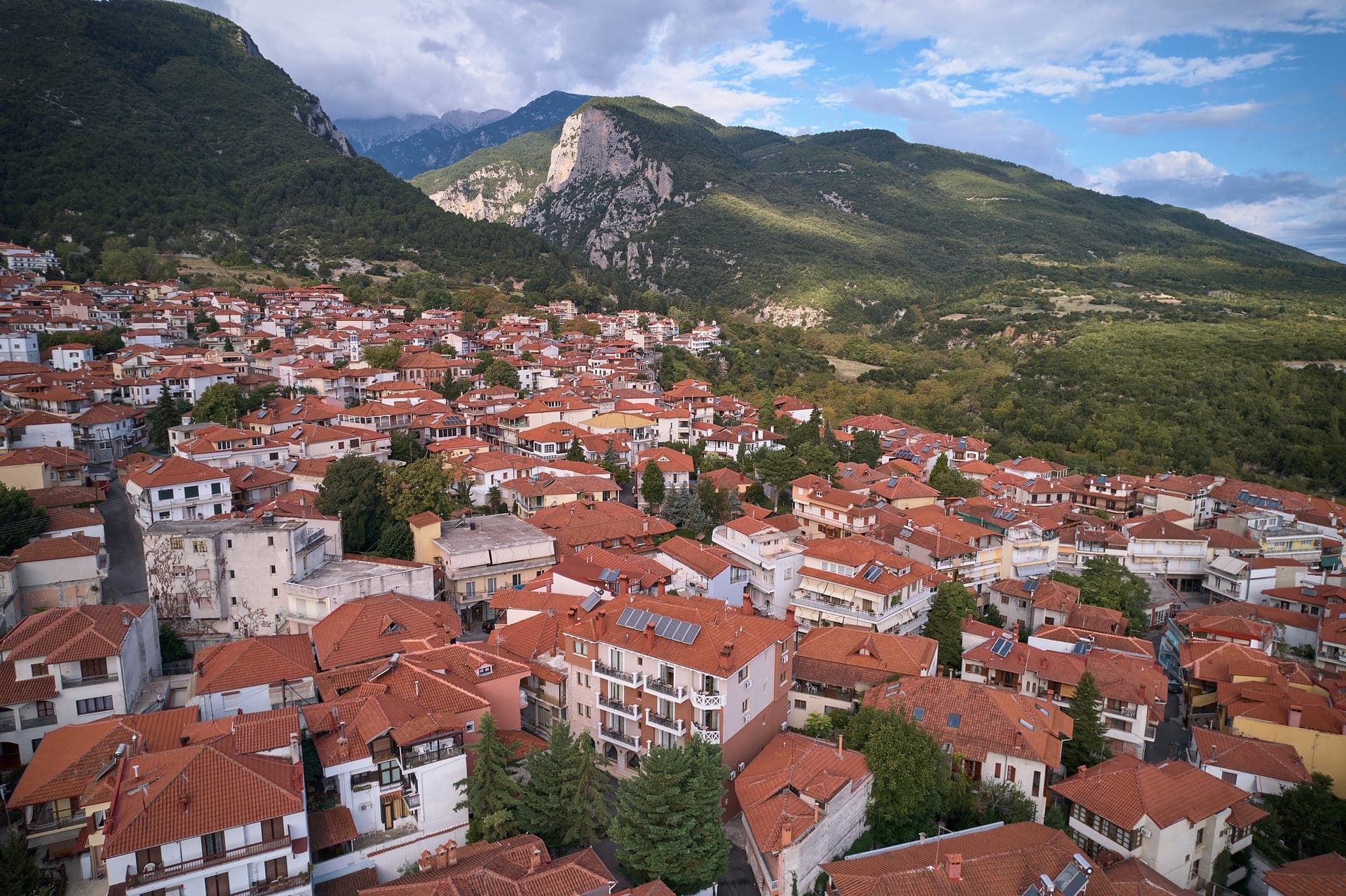 View to Litohoro village & Mt. Olympus