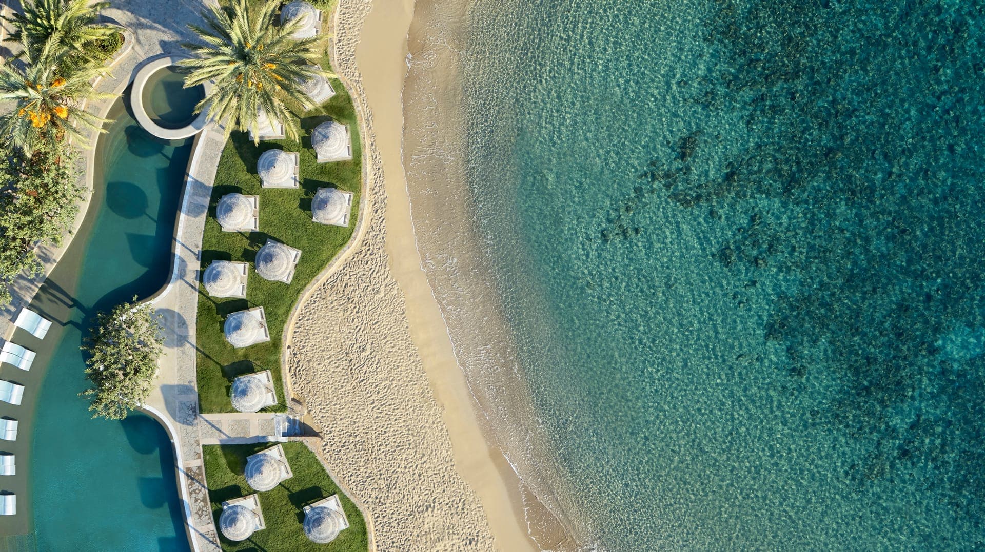 Private sandy beach