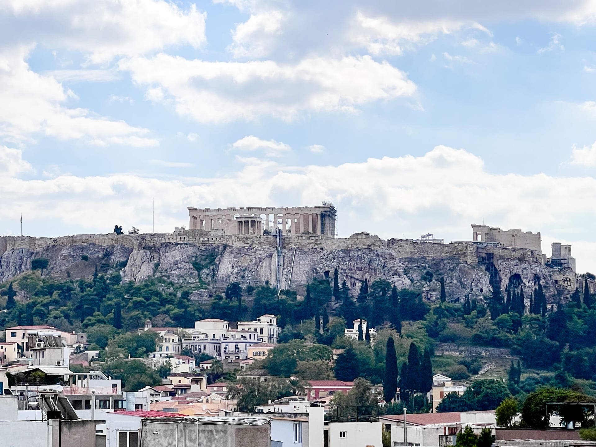 A breathtaking view of Acropolis to enjoy as you splash in the outdoor jacuzzi while sipping a glass of champagne.