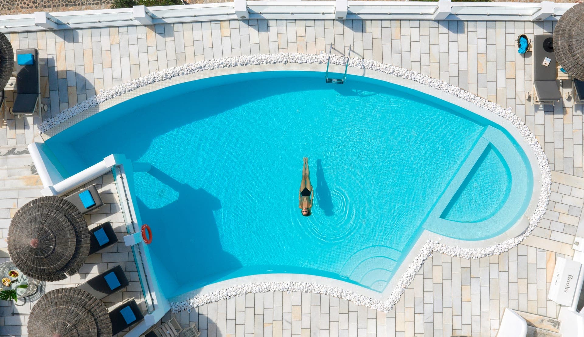 View of the heated swimming pool