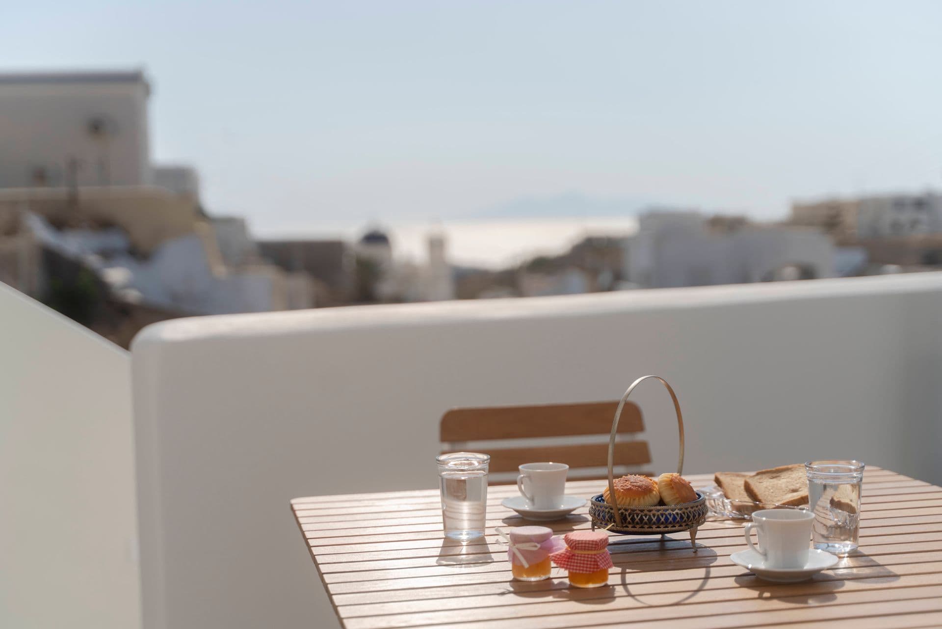 View from the private terrace of Kallisti Deluxe Suit with private Outdoor Hot Tube