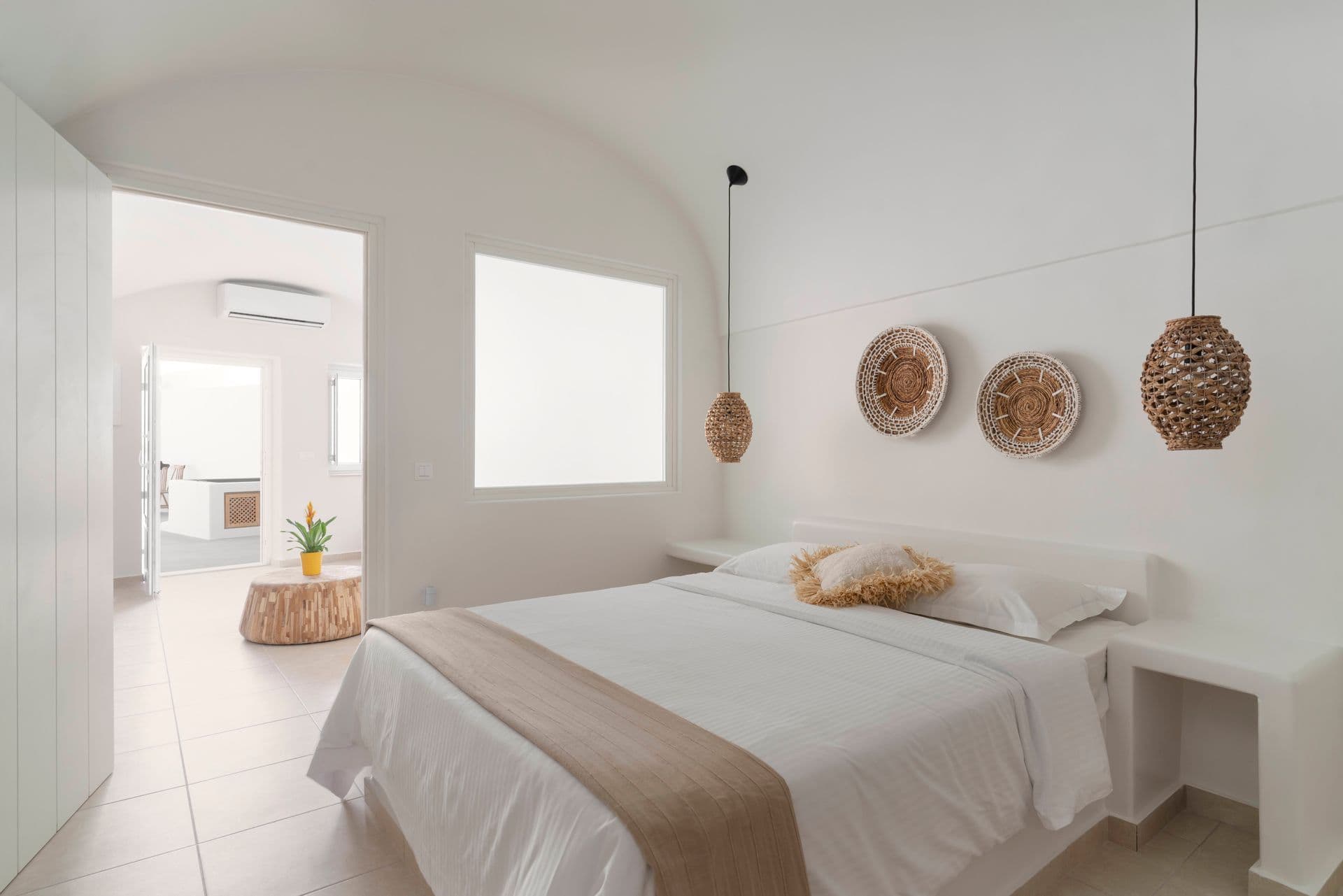 Bedroom with in suite bathroom of Cave House Villa with private Outdoor Hot Tube