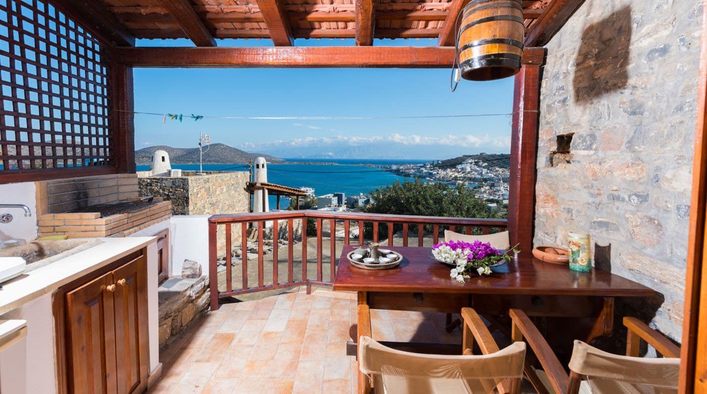 House Leonidas - Sea View Authetic Stone Cretan house with sea views from the master bedroom. 
Elounda Traditional Homes of Crete
