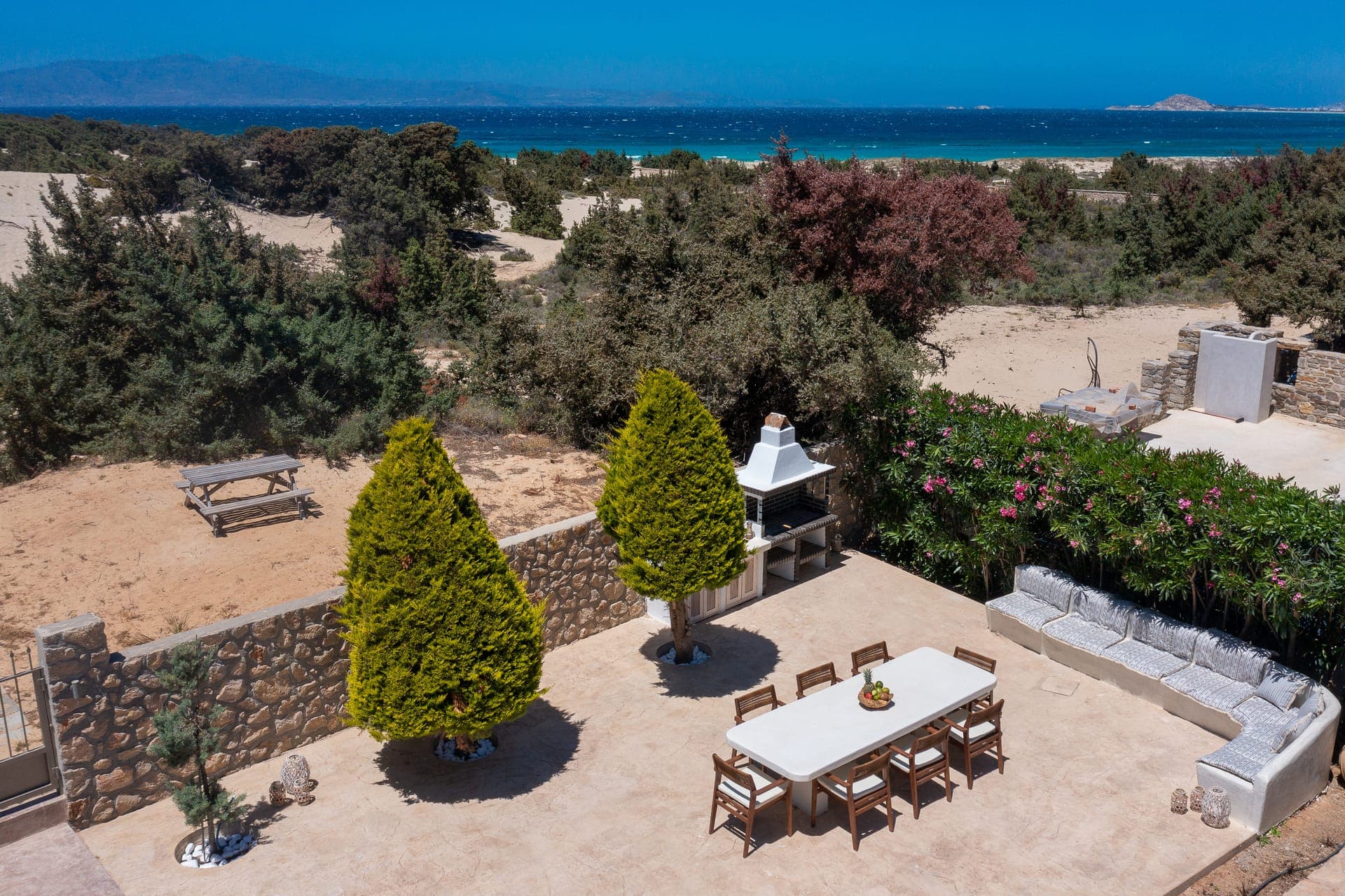 Barbecue area in elegant villa