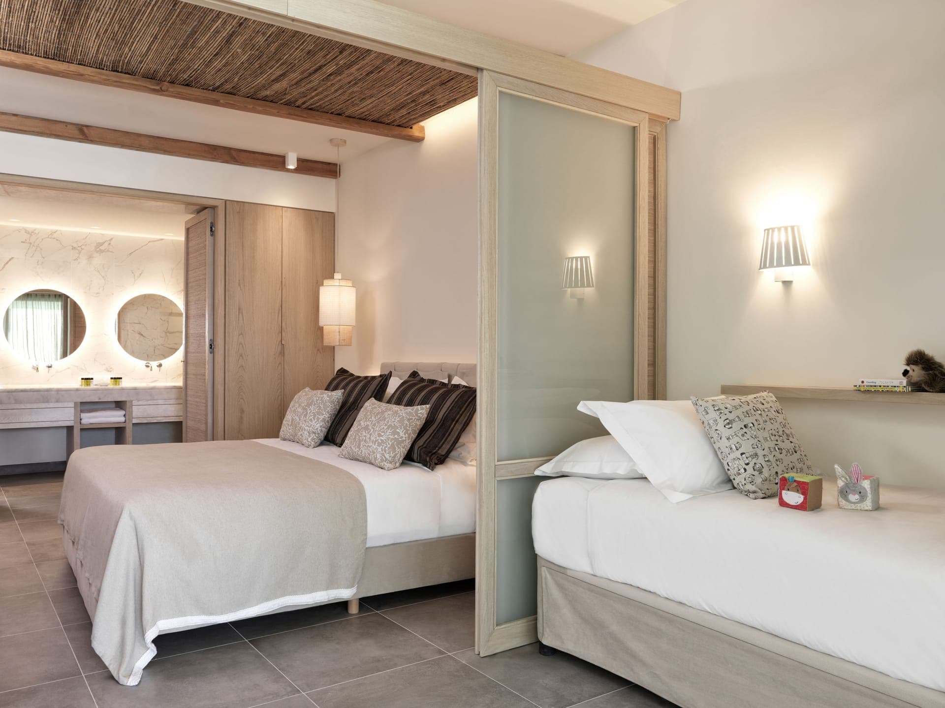 Atlantica Dreams Resort, Greece - Family Room Sliding Doors Pool View