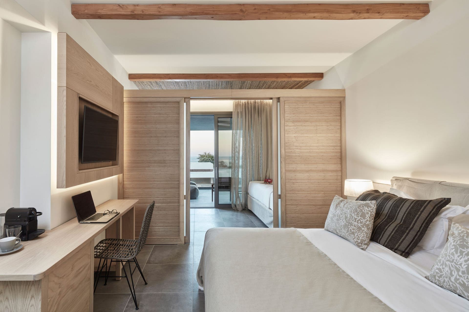 Atlantica Dreams Resort, Greece - Family Room Sliding Doors Limited Sea View