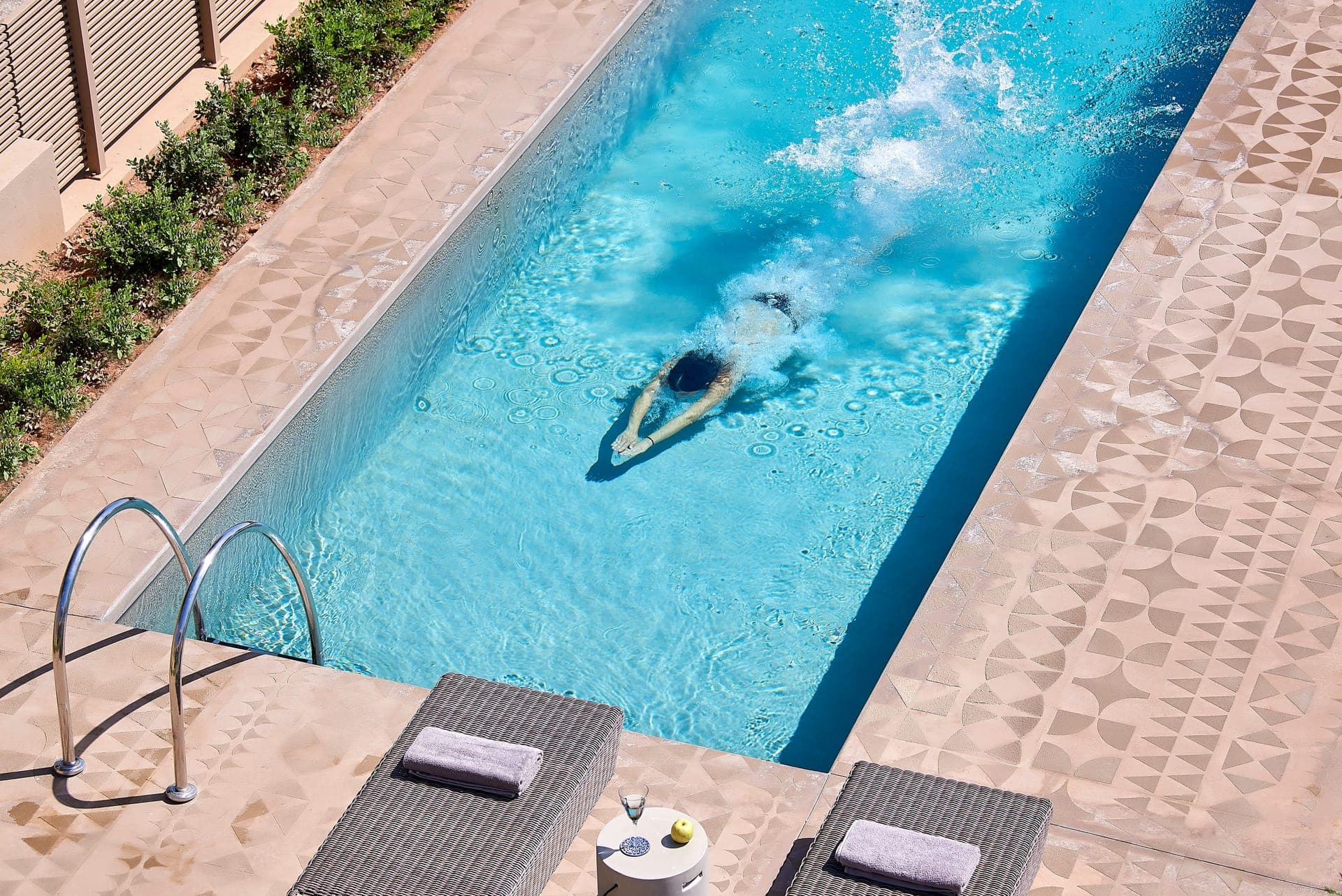 an amazing Sea View Ground Floor Luxury Suite with Privet Pool & Garden