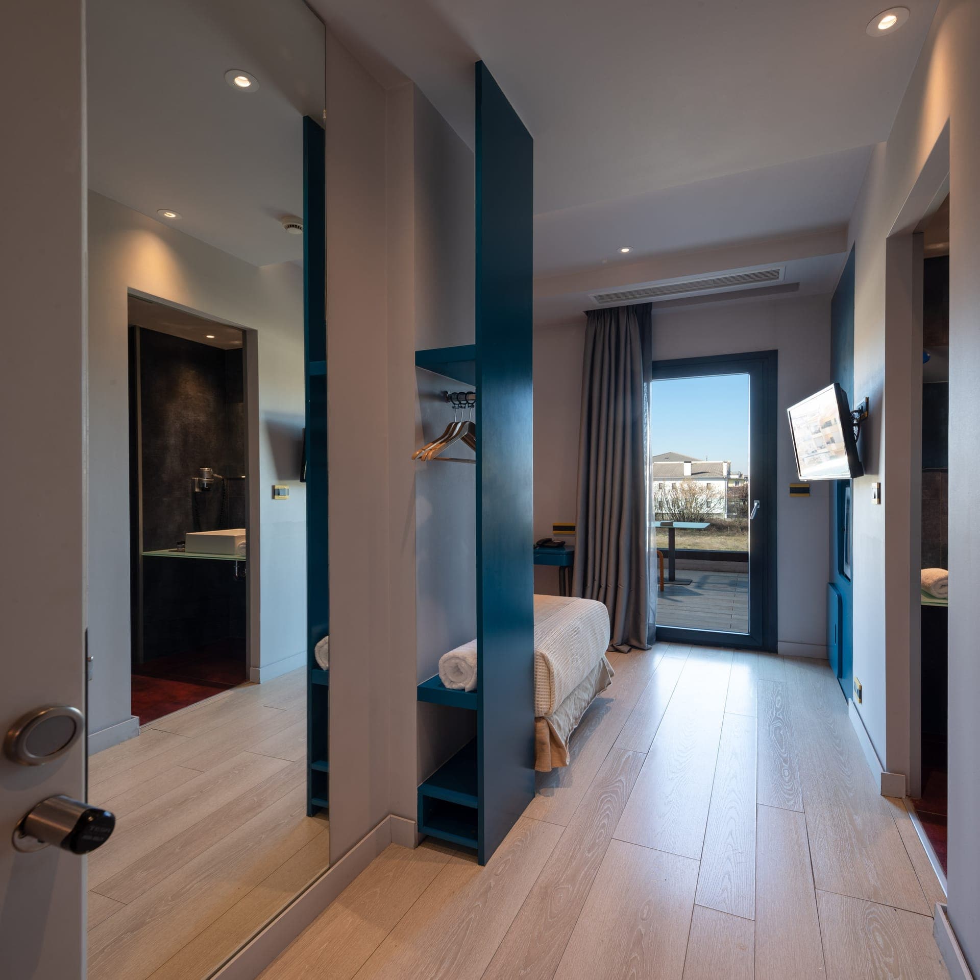 Comfortable bedroom with modern Decor