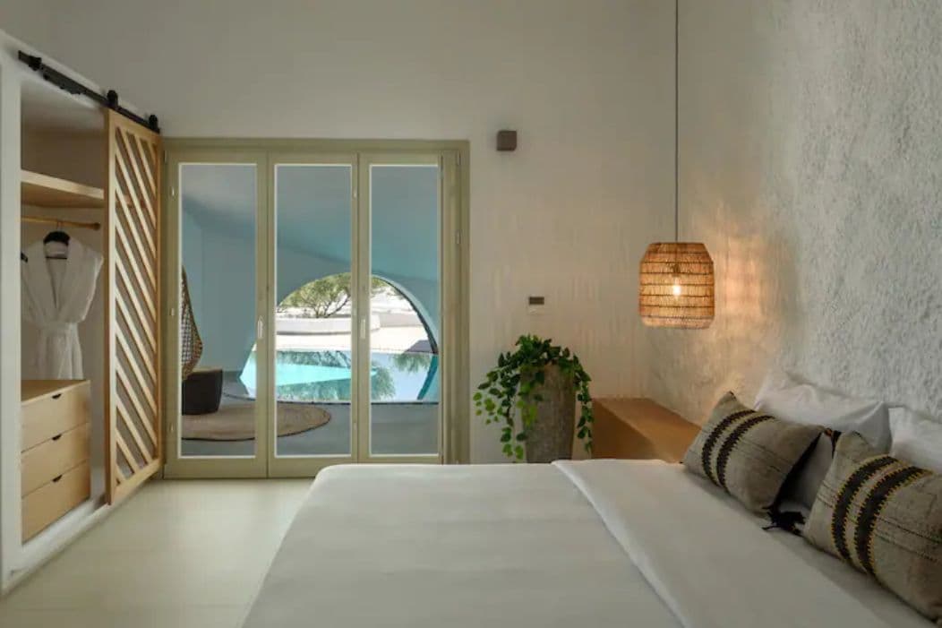 Spacious bedroom with comfortable king size bed