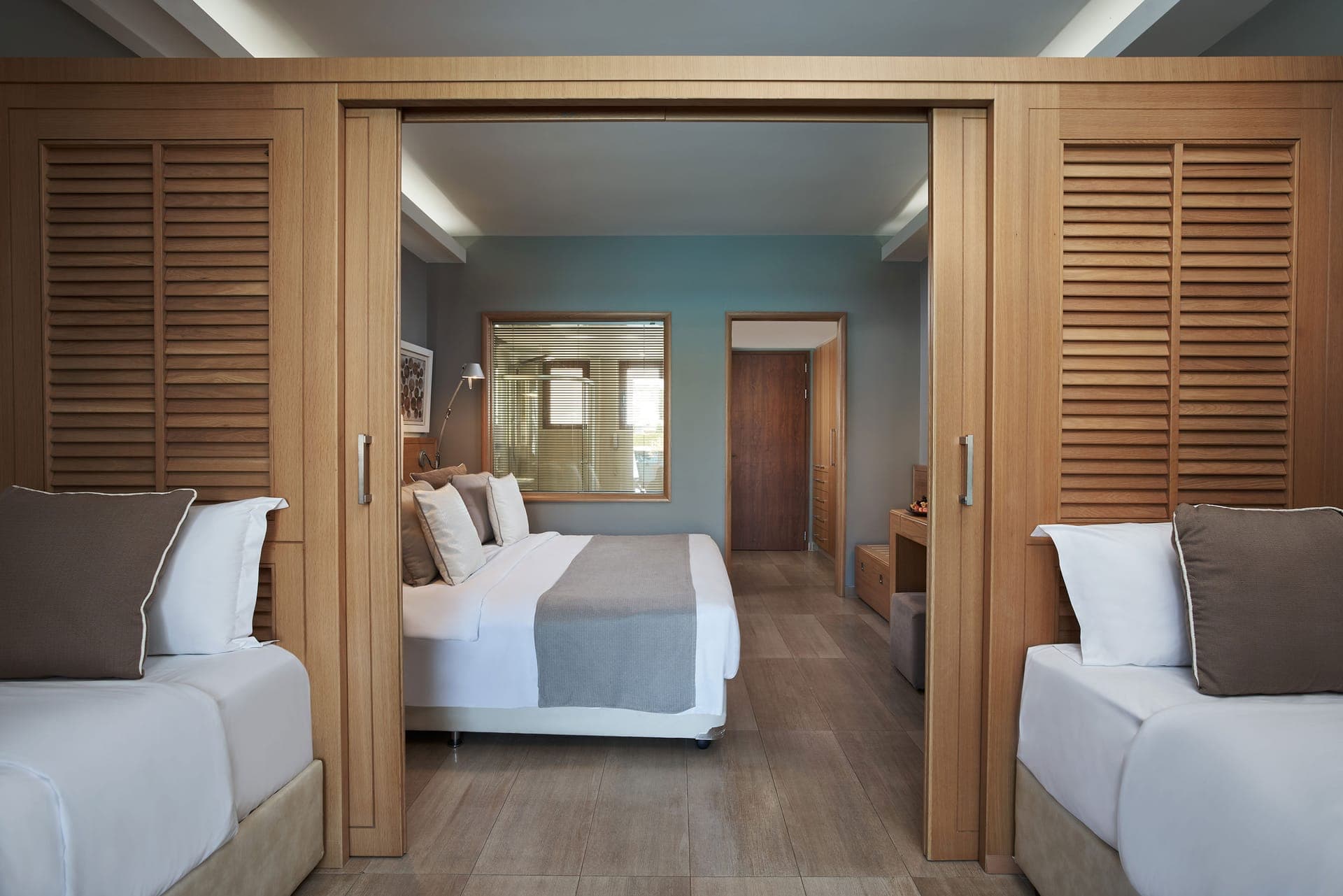 Atlantica Holiday Village Rhodes, Greece -Family Room Sliding Door Swim up Pool View (Deluxe Area)