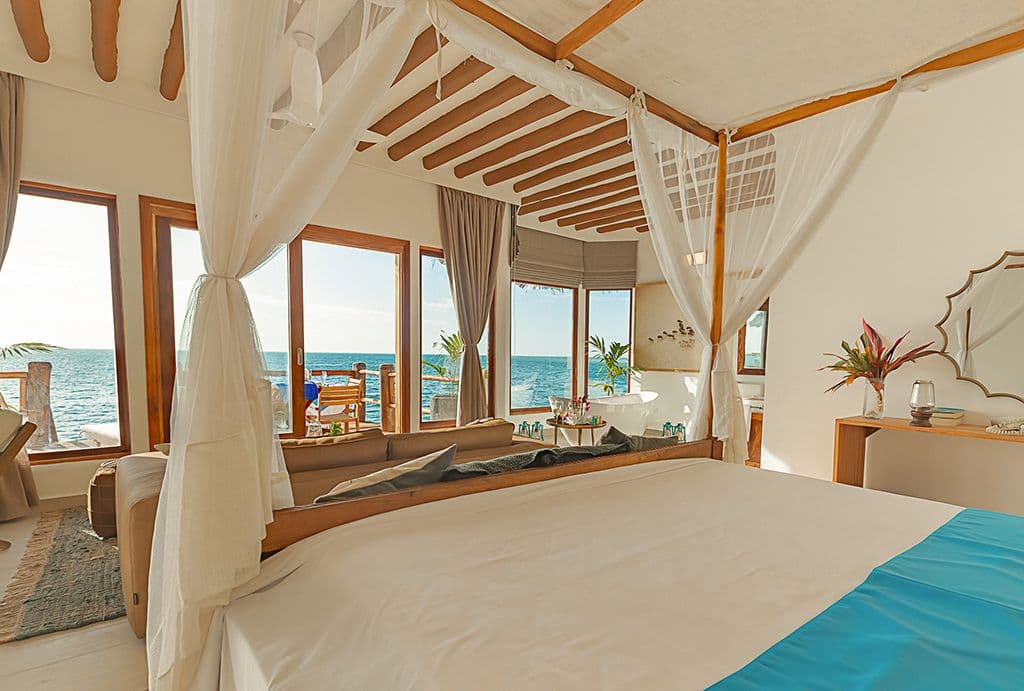 Isaraya water villas - bed view