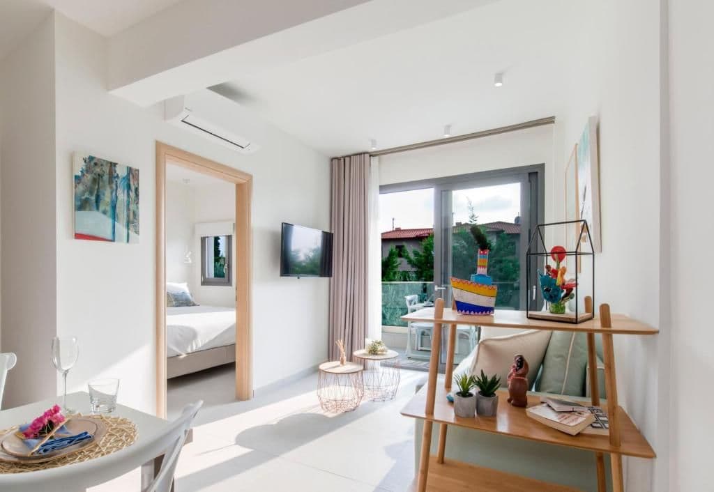 Premium One-Bedroom apartment living room.