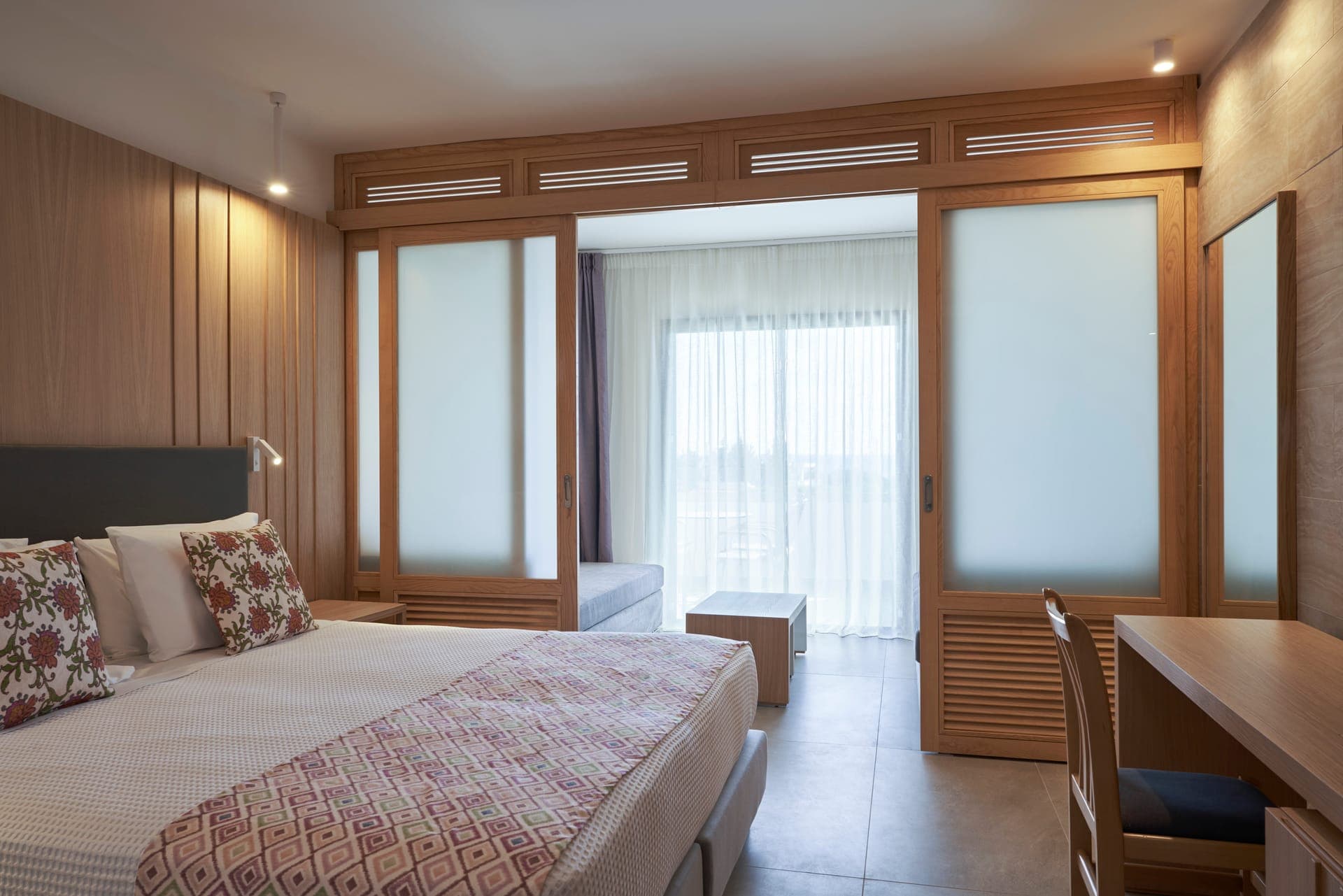 Atlantica Mikri Poli Rhodes, Greece - Family Room Sliding Door Pool View