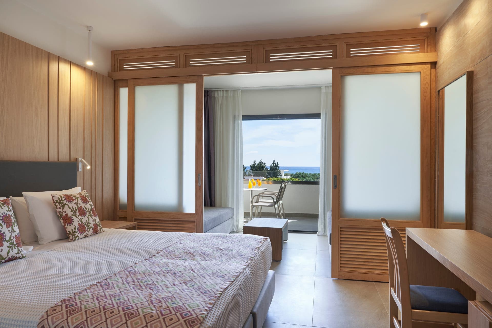 Atlantica Mikri Poli Rhodes, Greece - Family Room Sliding Door Sea View