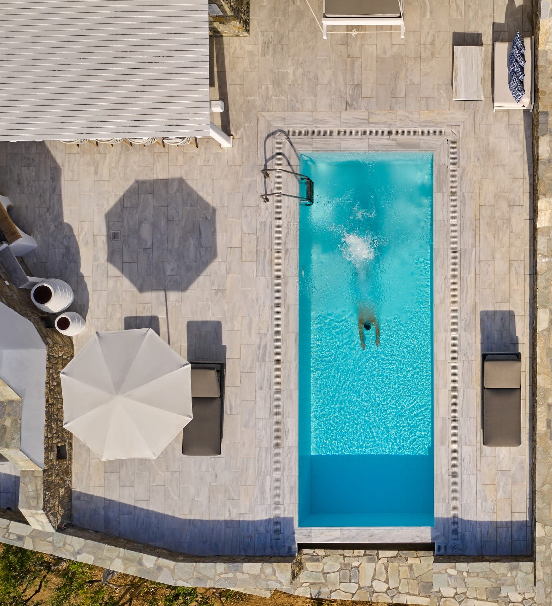 Relaxing outdoor experience at the Grand Suite with private pool