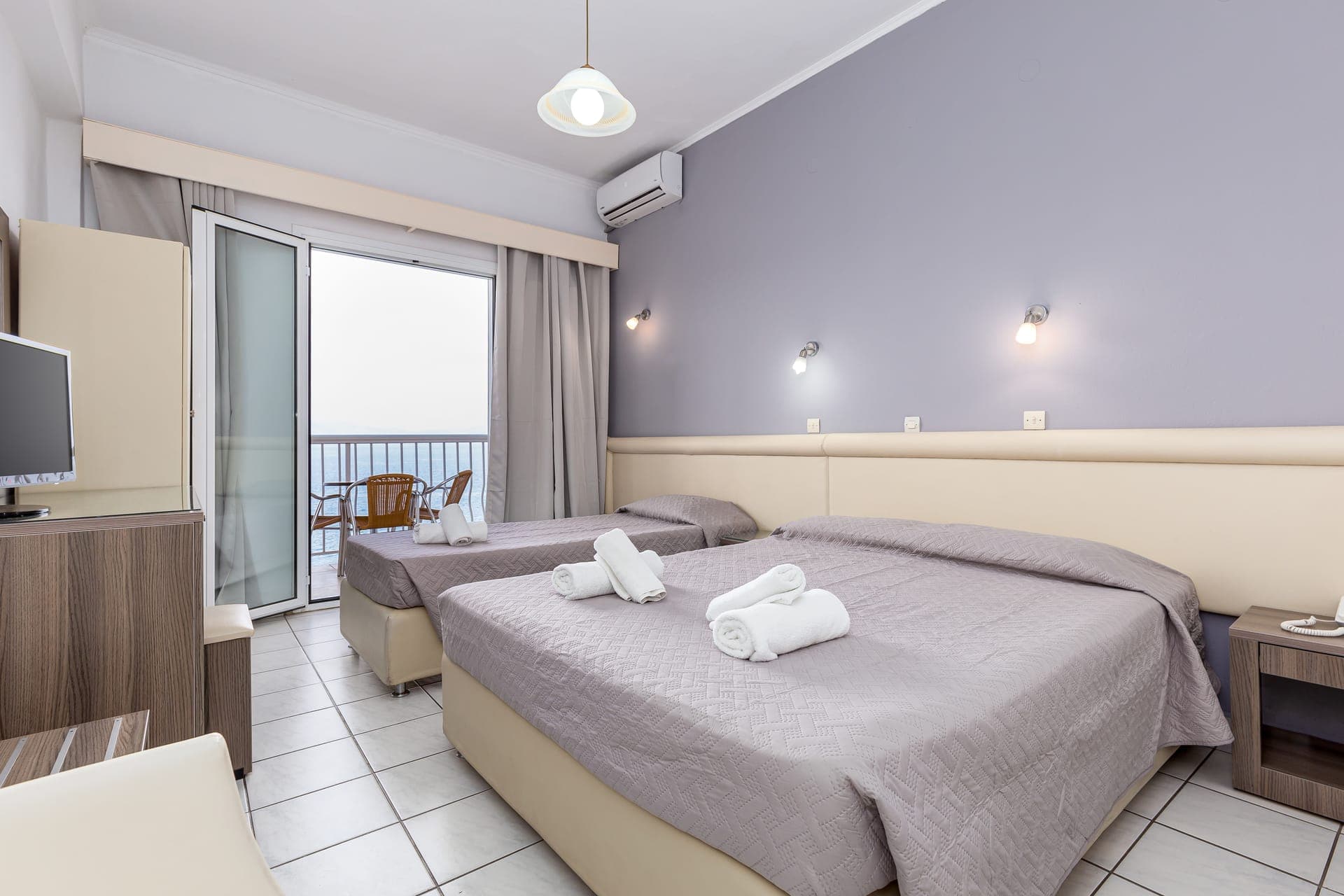 Triple main building sea view