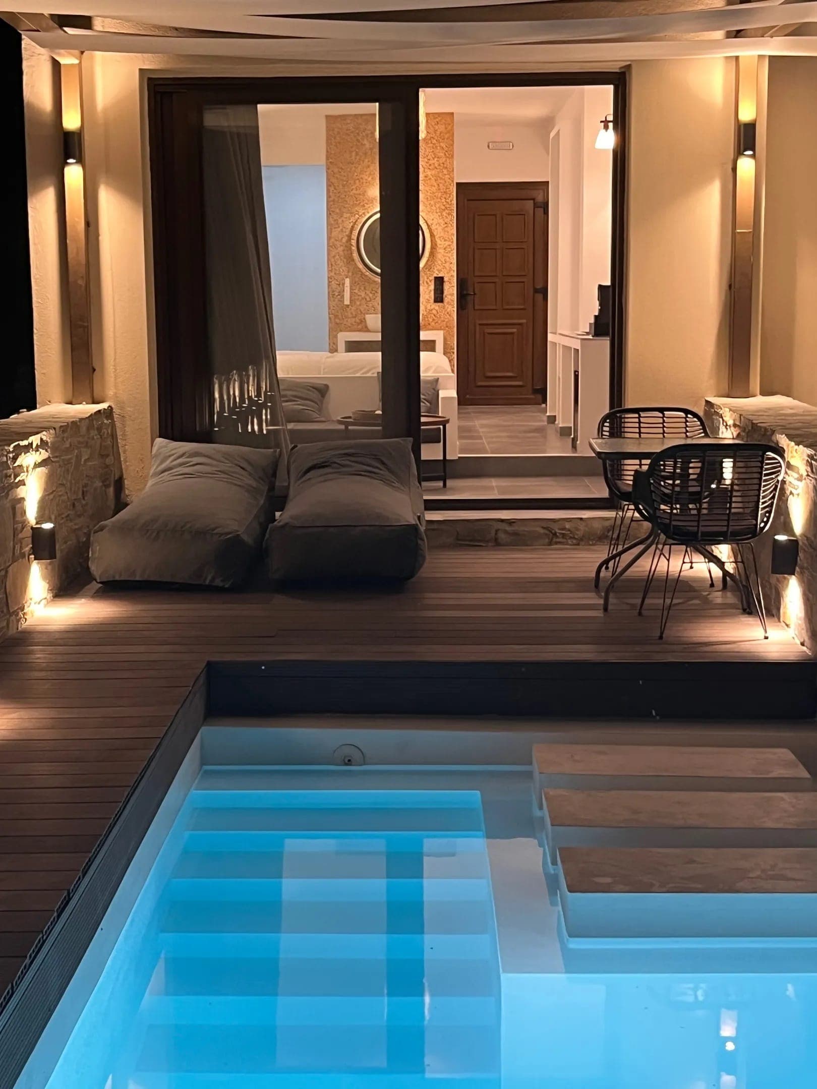 Step outside to your spacious, fully furnished private terrace, overlooking your exclusive private pool — an inviting oasis where privacy and relaxation take center stage, elevating your holiday experience to the next level.