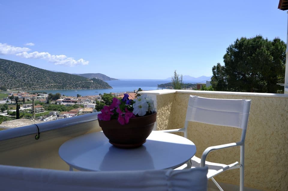 Balcony with the best sea & village view!